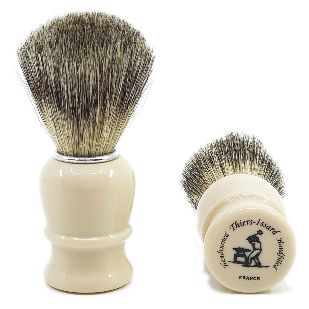 Shavingbrush Thiers Issard White Acrylique Handle