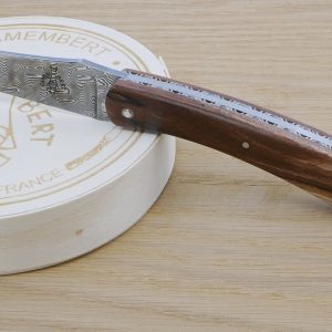 Couteau CAMEMBERT 1 Pièce 11 cm Plein Manche Bois d Aubrac Lame DAMAS