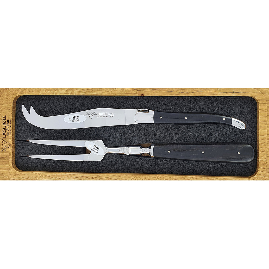 Cheese Server Laguiole en Aubrac Ebony (2 pièces)