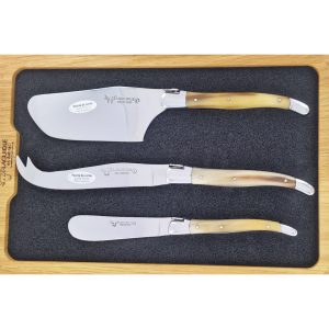 Service à Fromage Laguiole en Aubrac Pointe de Corne (3 pièces)