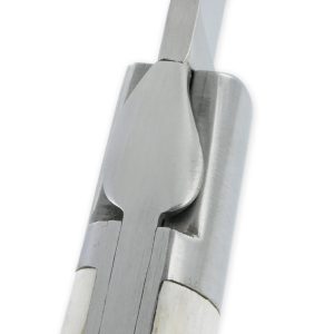 Couteau SAUVETERRE 1 pièce 11 cm Manche Bois de cerf 1 Mitre Inox Brossé