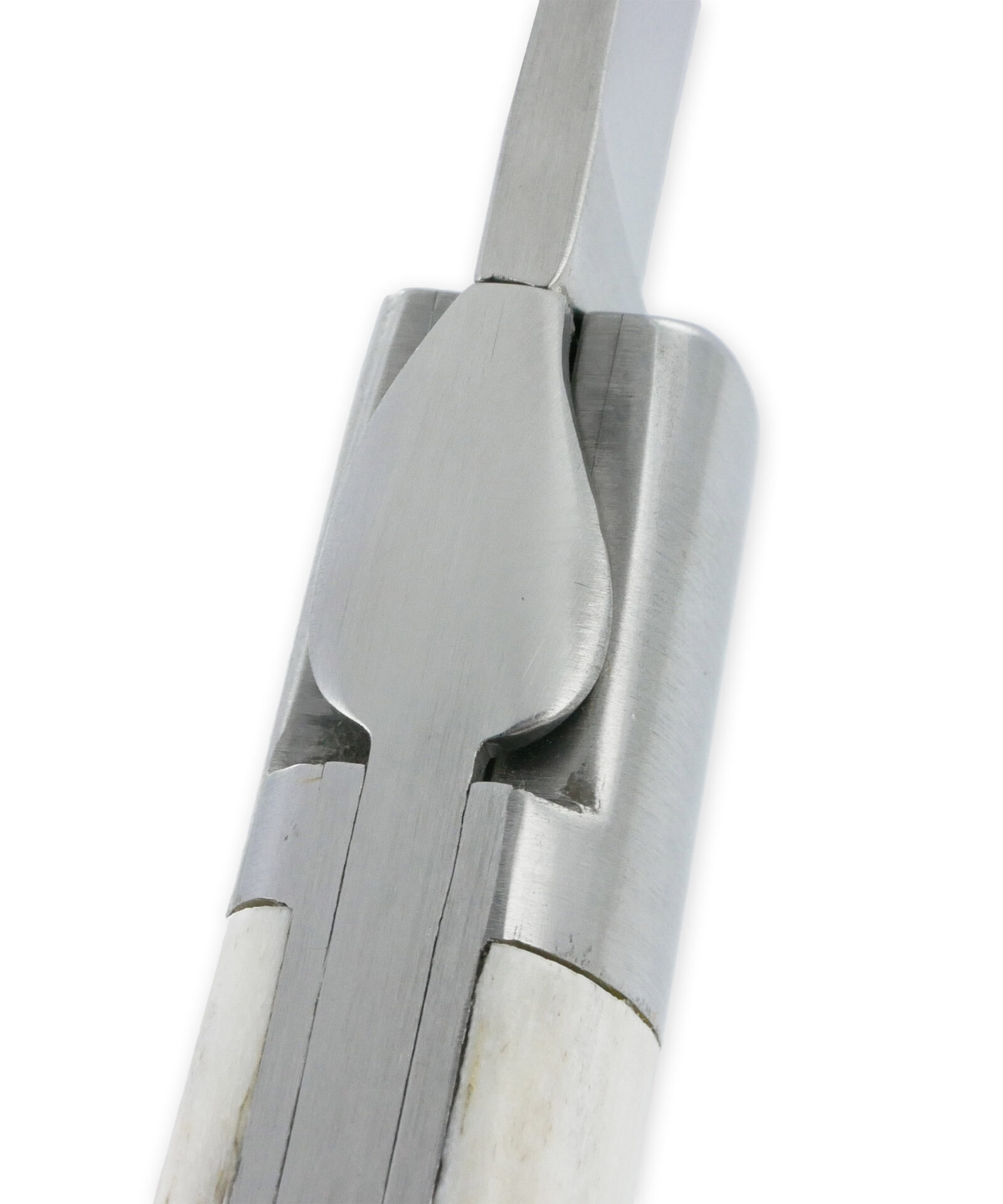 Couteau SAUVETERRE 1 pièce 11 cm Manche Bois de cerf 1 Mitre Inox Brossé