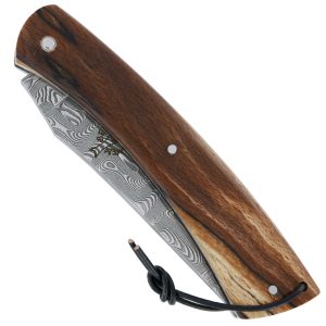 Couteau CAMEMBERT 1 Pièce 11 cm Plein Manche Bois d Aubrac Lame DAMAS
