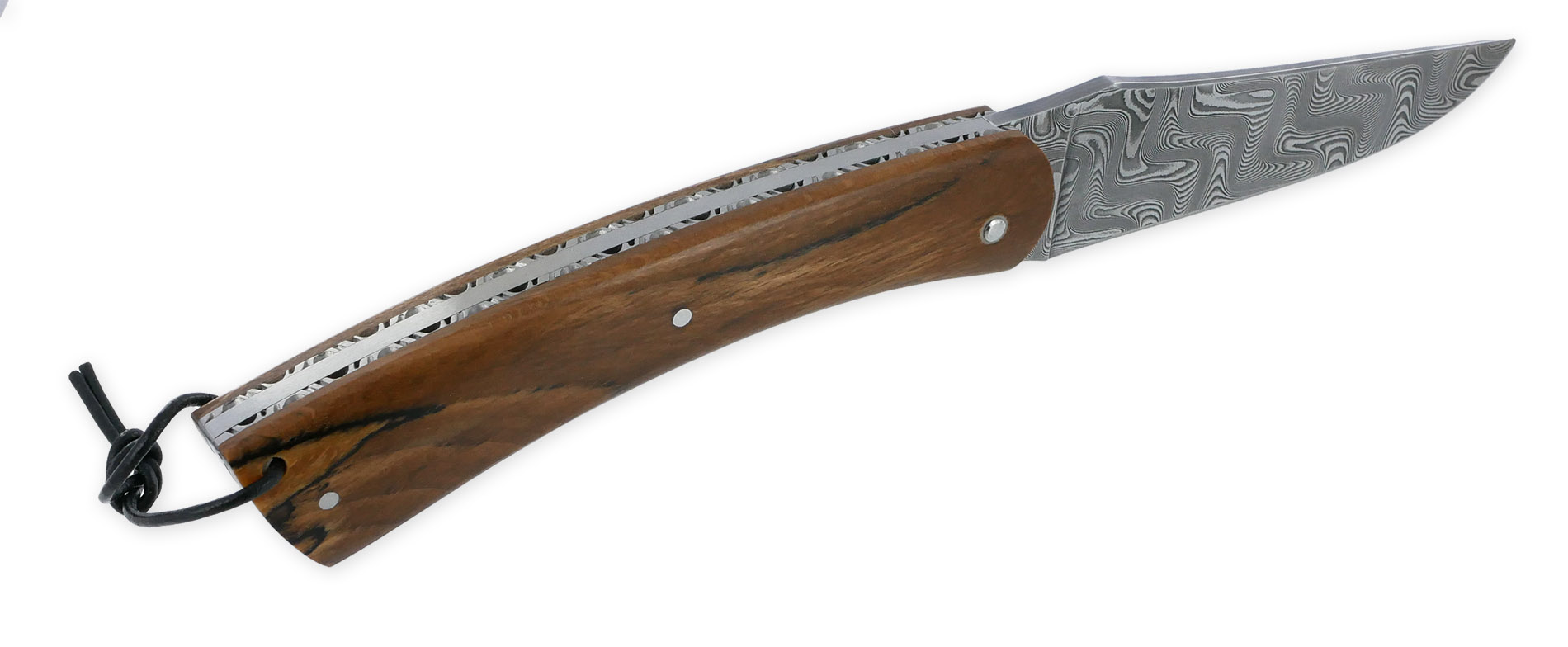 Couteau CAMEMBERT 1 Pièce 11 cm Plein Manche Bois d Aubrac Lame DAMAS