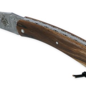 Couteau CAMEMBERT 1 Pièce 11 cm Plein Manche Bois d Aubrac Lame DAMAS