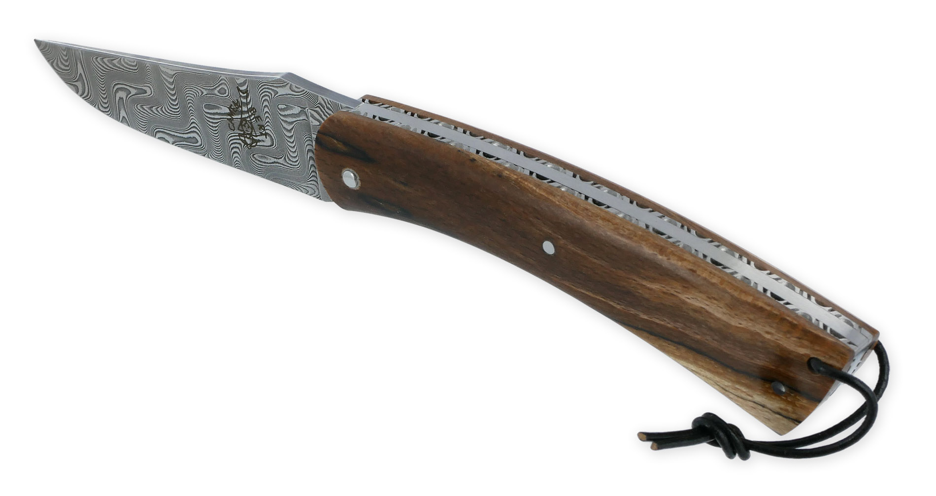Couteau CAMEMBERT 1 Pièce 11 cm Plein Manche Bois d Aubrac Lame DAMAS