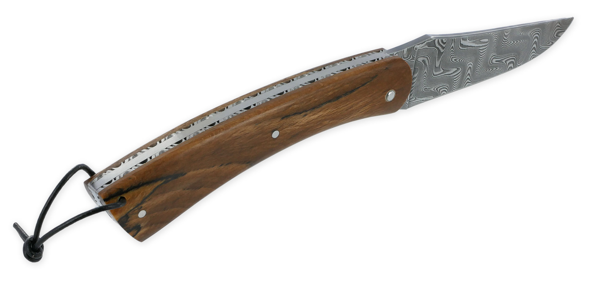 Couteau CAMEMBERT 1 Pièce 11 cm Plein Manche Bois d Aubrac Lame DAMAS