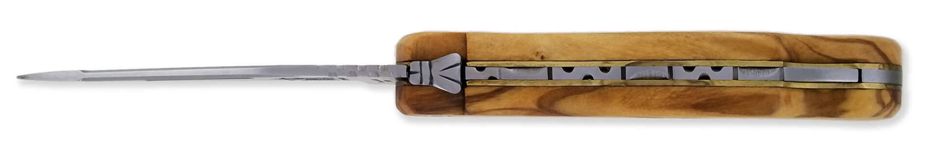 Couteau_de_Chasse_Cube_Laguiole_Arbalete_Plein_Manche_Olivier_avec_Gravure_Tete_de_Cerf_12cm