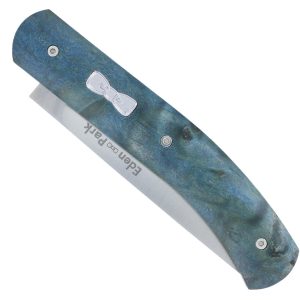 Couteau Eden Park Manche en Loupe de Peuplier Bleu Numéroté