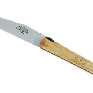Couteau Forge de Laguiole Couteau de la Chance Manche en Os Vieilli Plein Manche 1 Pièce 12 cm