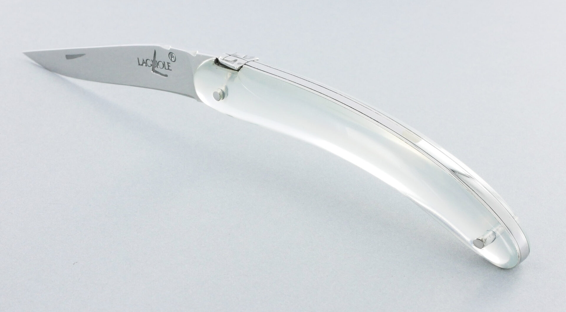 Couteau Forge de Laguiole de Poche COURREGES pour Femme Plein Manche Acrylique Miroir 1 Pièce Finition Brillante 9 cm