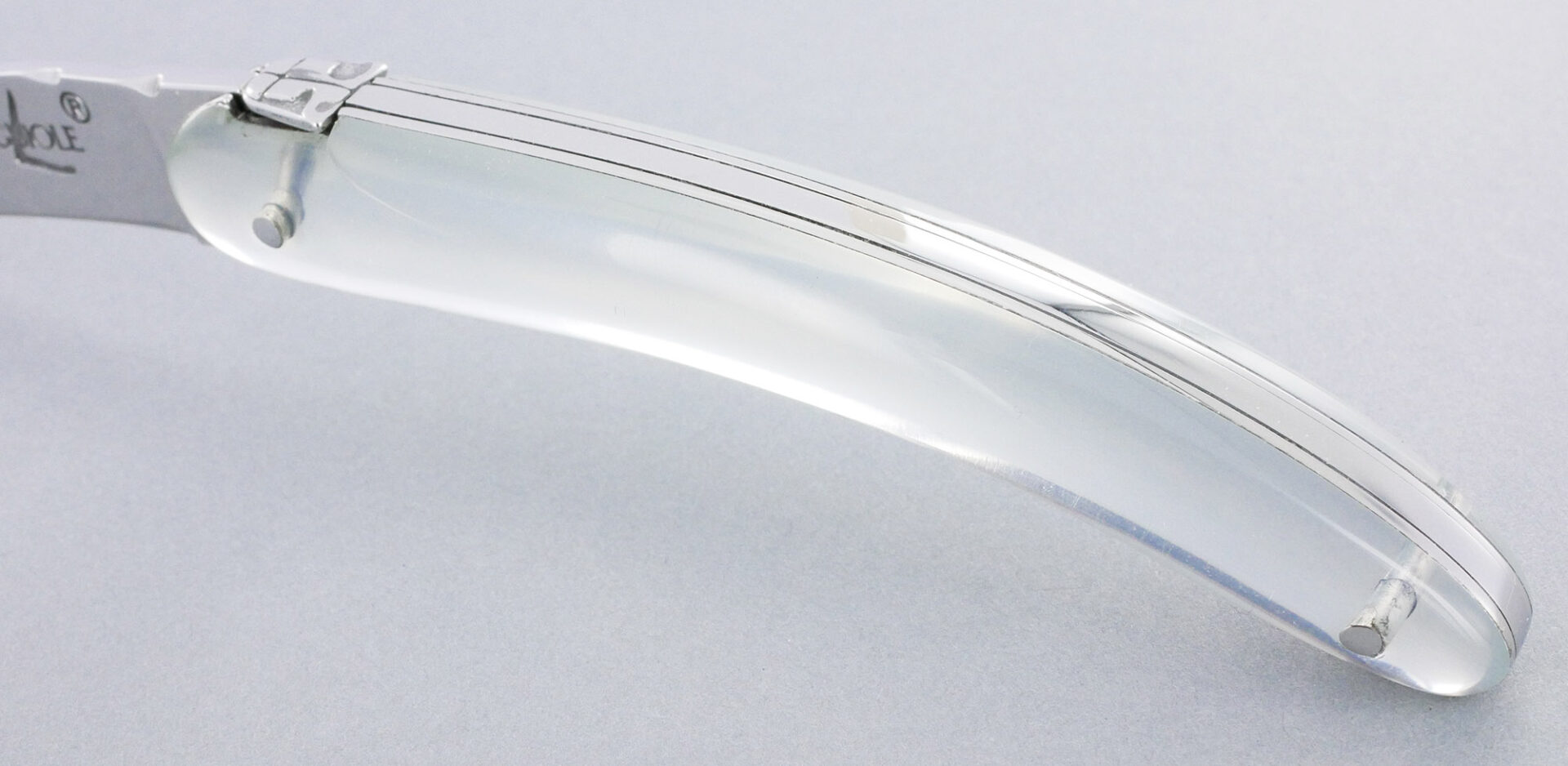 Couteau Forge de Laguiole de Poche COURREGES pour Femme Plein Manche Acrylique Miroir 1 Pièce Finition Brillante 9 cm