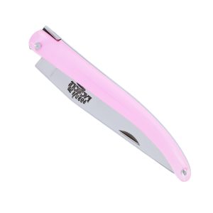 Couteau Forge de Laguiole de Poche Wilmotte pour Femme Plein Manche en Verre Acrylique Rose 1 Pièce Finition Brillante 9 cm