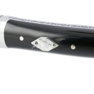Couteau Forge de Laguiole Eddy Mitchell Buffle 2 Mitres Inox Brillant Ressort 2 Perles Turquoise Plaque avec Initiales du Chanteur 1 Pièce Finition Brillante 11cm