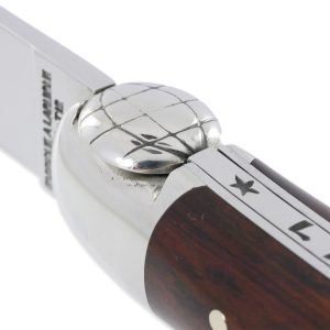 Couteau Forge de Laguiole Le Routard Manche en Amourette 1 Pièce 2 Mitres Inox Brillant 11cm