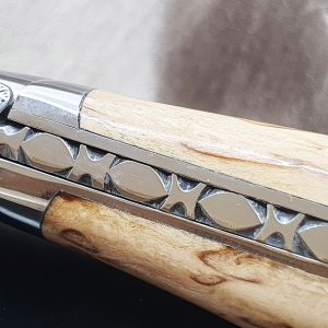 Couteau Forge de Laguiole Manche en Bois de Bouleau 1 Pièce Inox Brillant 12cm