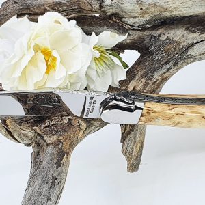 Couteau Forge de Laguiole Manche en Bois de Bouleau 1 Pièce Inox Brillant 12cm