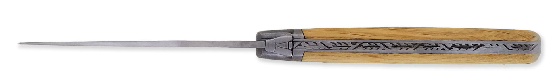 Couteau_Laguiole_Antan_Manche_en_Chene_1_Mitre_Inox_Brosse_1_Piece_12cm