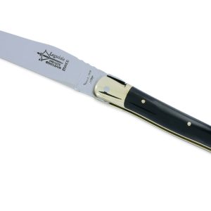 Couteau Laguiole d'Antan Manche en Corne de Buffle 1 Mitre Laiton Brillant 1 Pièce 12cm