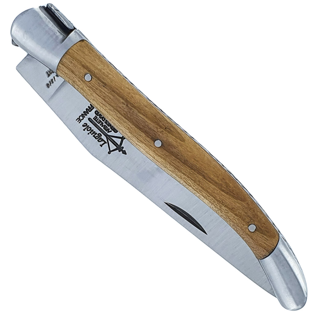 Couteau_Laguiole_Antan_Manche_Merisier_2_Mitres_Inox_Brosse_1_Piece_12cm