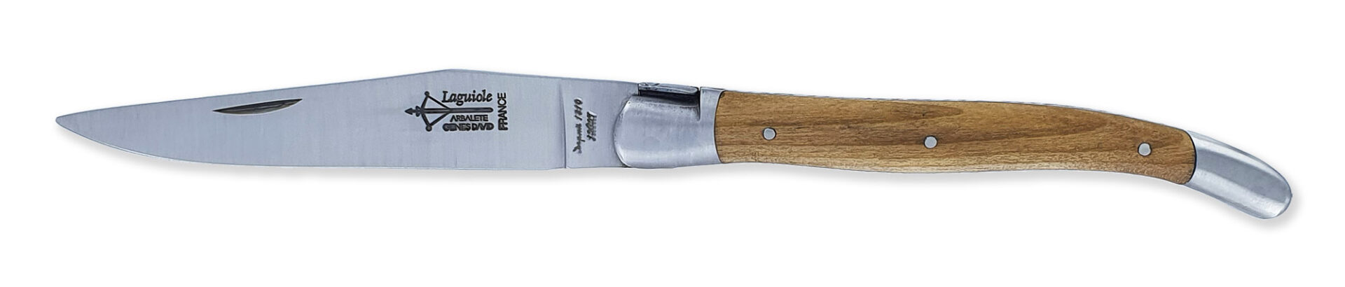 Couteau_Laguiole_Antan_Manche_Merisier_2_Mitres_Inox_Brosse_1_Piece_12cm