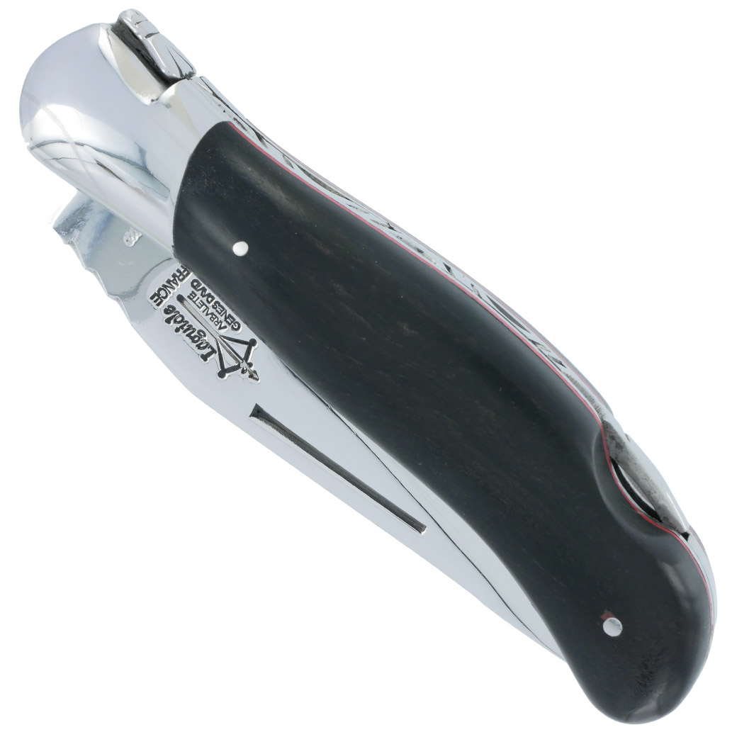 Couteau Laguiole de Chasse Arbalète Manche Ebène 12cm