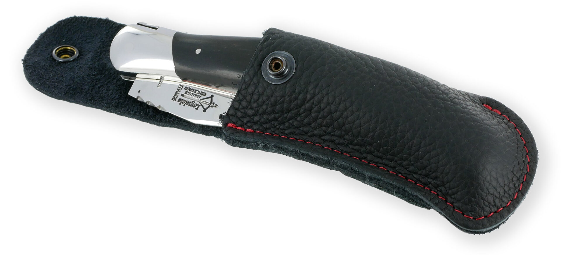 Couteau Laguiole de Chasse Arbalète Manche Ebène 12cm