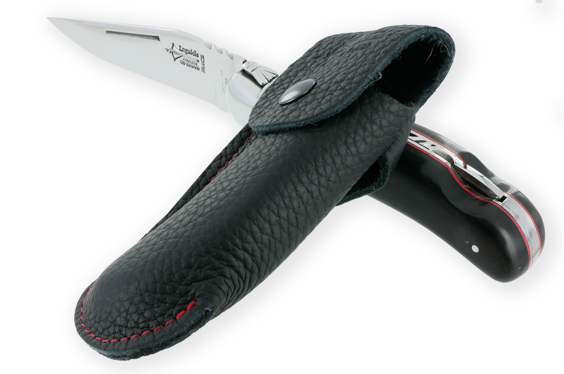 Couteau Laguiole de Chasse Arbalète Manche Ebène 12cm