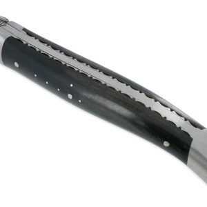 Couteau Laguiole en Aubrac 1 Pièce 12 cm Ebène 1 Mitre Inox Brossé Décoration Guêpe