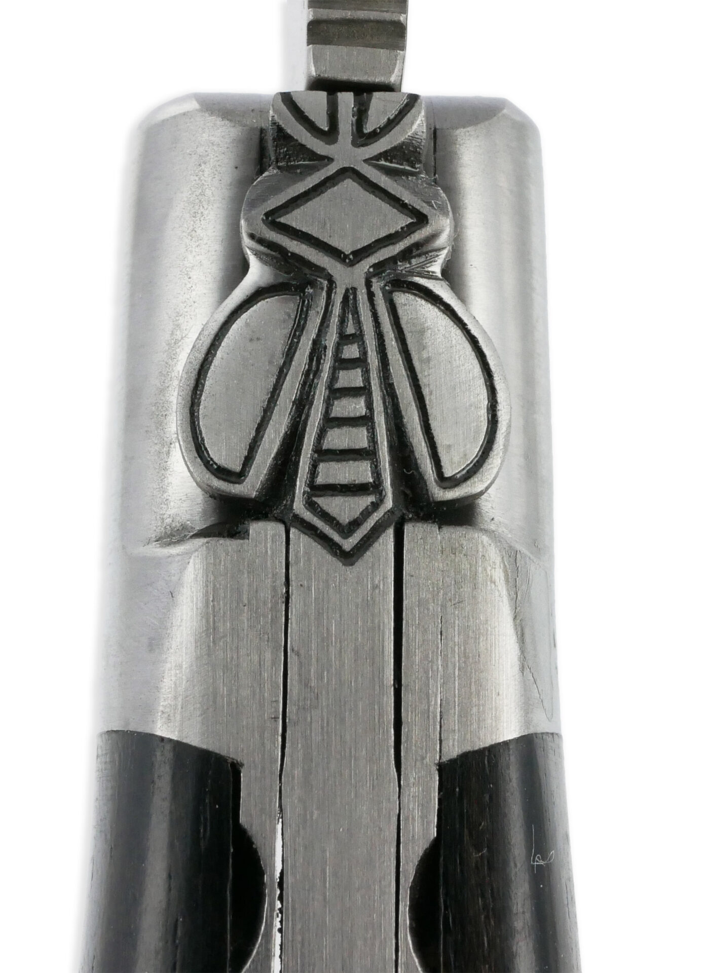 Couteau Laguiole en Aubrac 1 Pièce 12 cm Ebène 1 Mitre Inox Brossé Décoration Guêpe