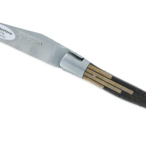Couteau Laguiole en Aubrac 1 Pièce 12 cm Manche Marqueterie Puzzle Etincelle 2 Mitres Inox Brossé