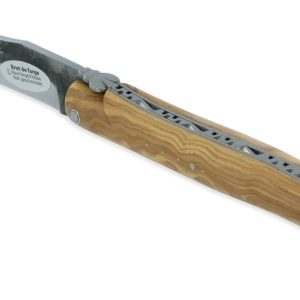 Couteau Laguiole en Aubrac 1 Pièce 12 cm Olivier Plein Manche Lame Brute de Forge