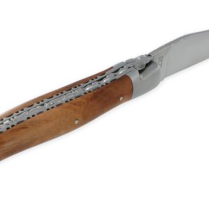 Couteau Laguiole en Aubrac 1 pièce 12cm Manche Bruyère 2 Mitres Double Platines Num2