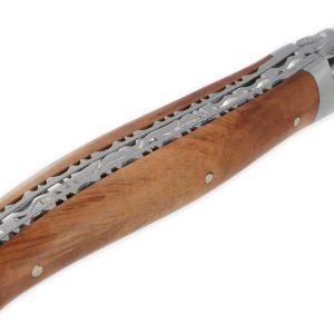 Couteau Laguiole en Aubrac 1 pièce 12cm Manche Bruyère 2 Mitres Double Platines Num2