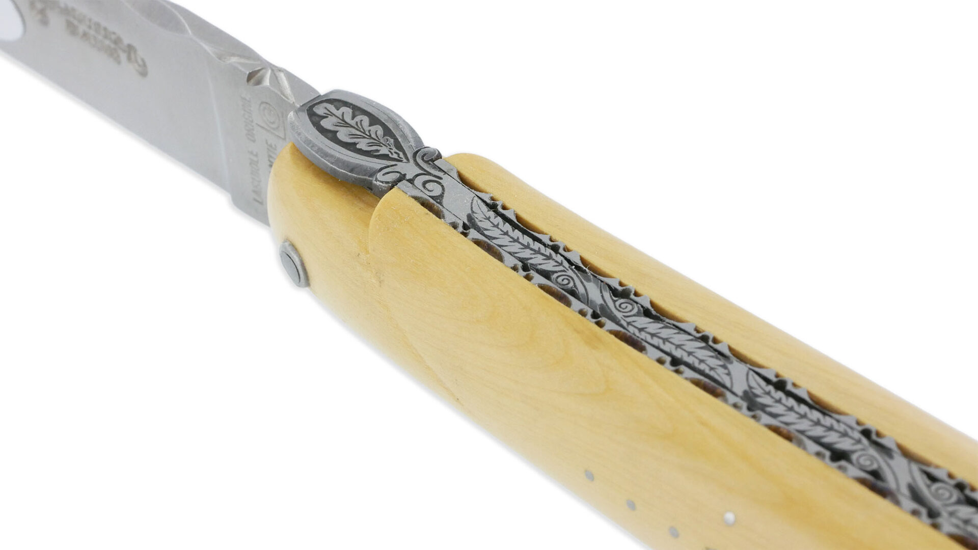 Couteau Laguiole en Aubrac 1 pièce 12cm Plein Manche Buis