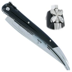 Couteau Laguiole en Aubrac L'Aubracien 1 Pièce 12 cm Buffle 1 Mitre Inox Brillant Mouche Fleur de l'Aubrac