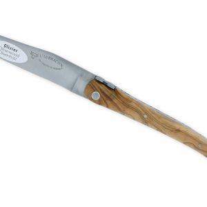 Couteau Laguiole en Aubrac L'Aubracien 1 Pièce 12 cm Olivier 1 Mitre Inox Brossé Mouche Fleur de l'Aubrac