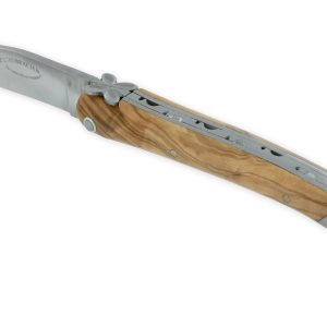 Couteau Laguiole en Aubrac L'Aubracien 1 Pièce 12 cm Olivier 1 Mitre Inox Brossé Mouche Fleur de l'Aubrac
