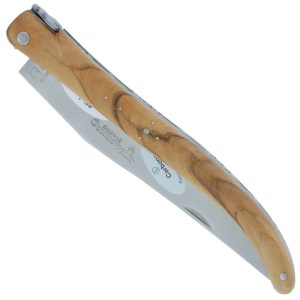 Couteau Laguiole en Aubrac d'Autrefois 1 Pièce 14 cm Olivier Plein Manche Lame Sandvik Brillante