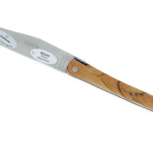 Couteau Laguiole en Aubrac d'Autrefois 1 Pièce 14 cm Olivier Plein Manche Lame Sandvik Brillante