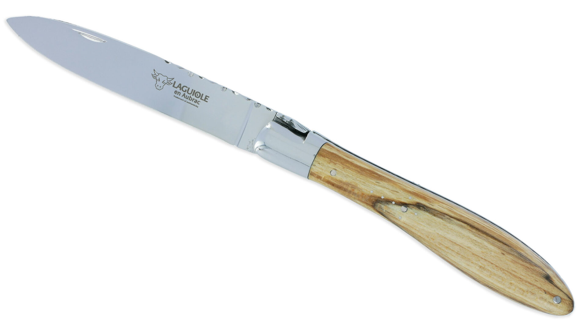 Couteau Laguiole en Aubrac Crocus 1 Pièce 12 cm Bois d’Aubrac 1 Mitre Inox Brillant