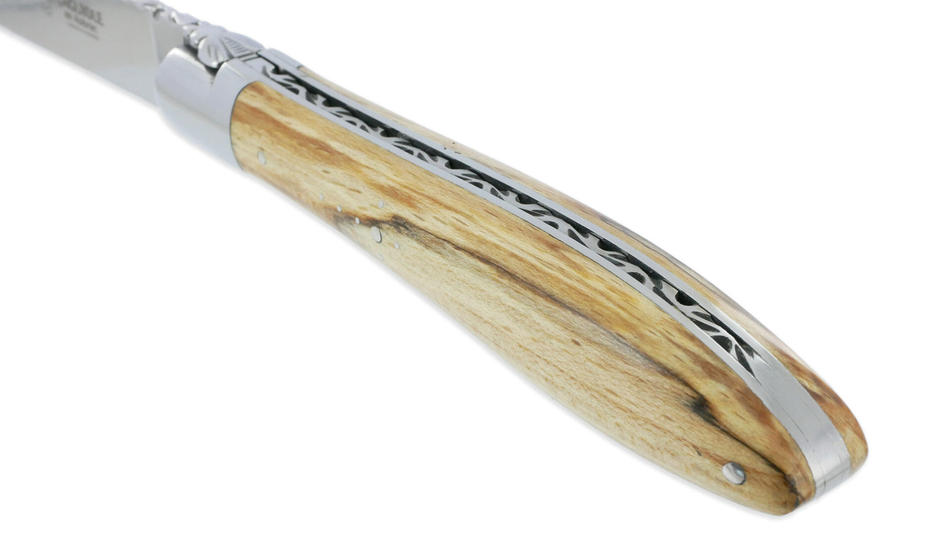 Couteau Laguiole en Aubrac Crocus 1 Pièce 12 cm Bois d’Aubrac 1 Mitre Inox Brillant