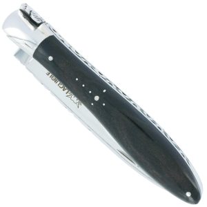 Couteau Laguiole en Aubrac Crocus 1 Pièce 12 cm Ebène 1 Mitre Inox Brillant