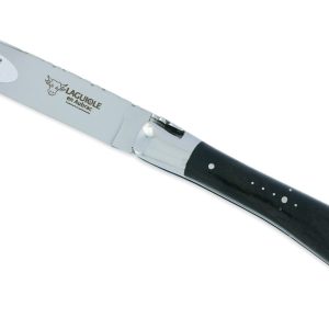 Couteau Laguiole en Aubrac Crocus 1 Pièce 12 cm Ebène 1 Mitre Inox Brillant
