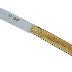 Couteau Laguiole en Aubrac Droit 1 Pièce 13 cm Bois d'Aubrac Plein Manche Lame Inox Brossé