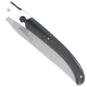 Couteau Laguiole en Aubrac NEO 1 Pièce 14 cm Plein Manche en Ebène et Corian Blanc Finition Inox Brossé