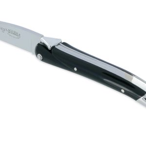 Couteau Laguiole en Aubrac Origine CONCORDE Anniversaire 1 Mitre Corian Noir Finition Brillante