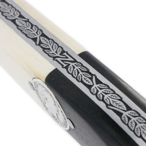 Couteau Laguiole Prestige Créateur 1 Pièce 15 cm Incrustation Monnaie Napoléon Plein Manche Bi Matière Ivoire de Mammouth et Ebène Lame Damas Mouche Prestige Aigle Impérial Pièce Unique