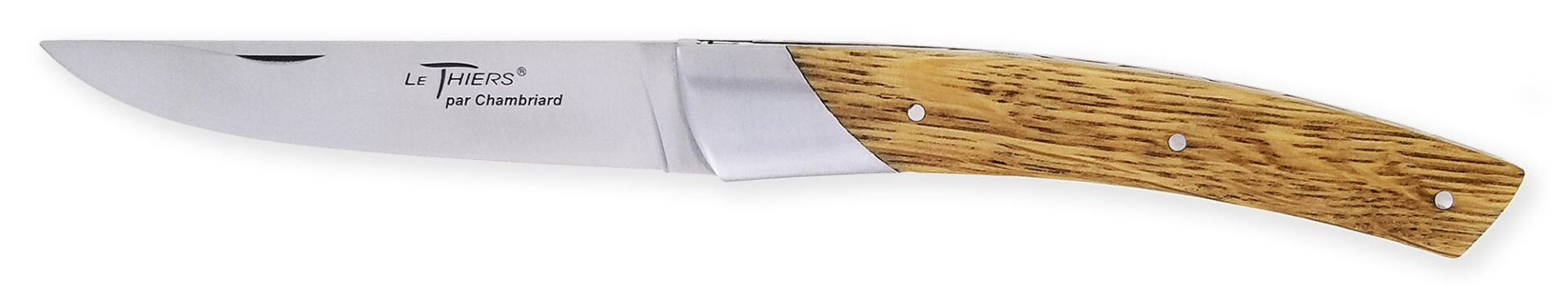 Couteau Le Thiers Chambriard Compagnon Manche en Vieux Chêne 12cm