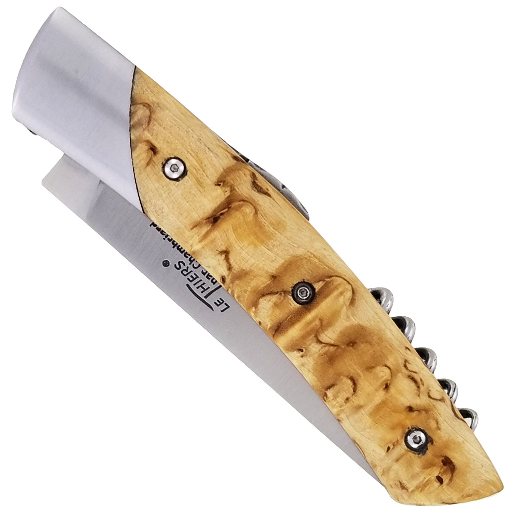 Couteau Le Thiers Chambriard Trappeur Grand Cru Manche en Bouleau de Norvège 12cm